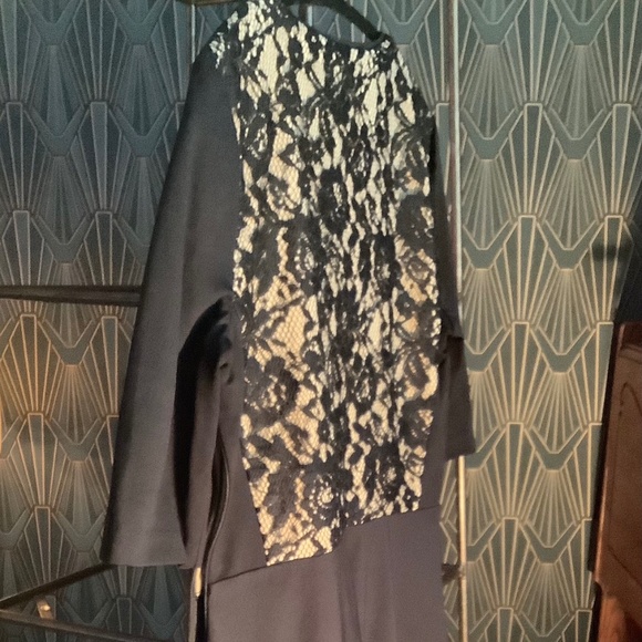 Vintage Betsey Johnson Lace Bodice Elbow Sleeve Dress - Picture 6 of 9